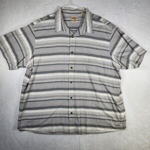 Red Head Brand Co. 4XL Striped Button Up Short Sleeve‎ Shirt Menswear